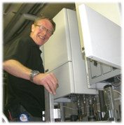 Joe servicing boilers