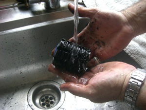 Rinsing out a Fernox boiler buddie