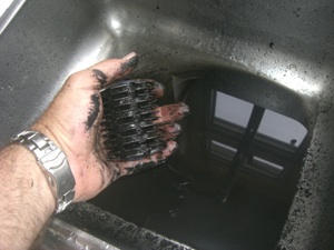 Rinsing off a fernox boiler buddie