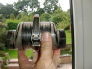 See through a boiler filter after cleaning