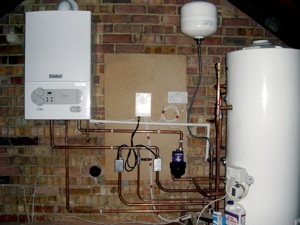 Boiler installation with a magnaclean
