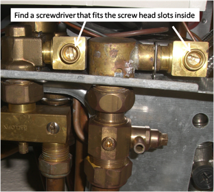 Vaillant filling loop taps slotted