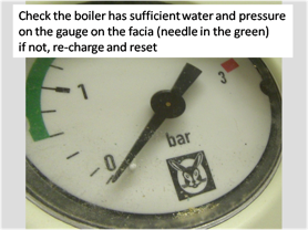 Vaillant turbomax pressure gauge